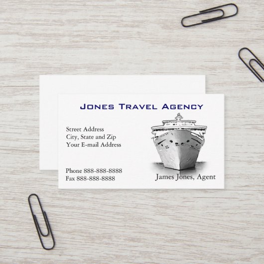 Reisepass-Agent Reiseagentur Business Card Visitenkarte (Vorderseite/Rückseite Beispiel)