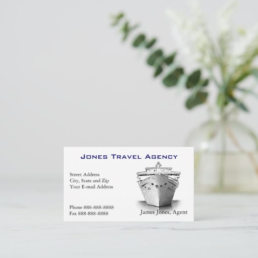 Reisepass-Agent Reiseagentur Business Card Visitenkarte (Stehend Vorderseite)