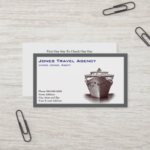 Reisepass-Agent Reiseagentur Business Card Visitenkarte