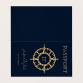 Reisepass Agent Weltkarte Foto einfügen Visitenkarten (Außenseite Aufgefaltet)