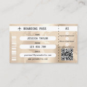 Reisepass Agent World Map Boarding Pass Visitenkarte (Rückseite)