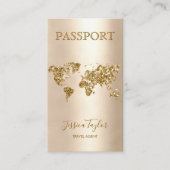Reisepass Agent World Map Boarding Pass Visitenkarte (Vorderseite)