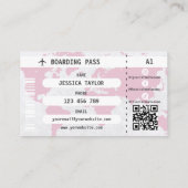 Reisepass Agent World Map Boarding Pass Visitenkarte (Rückseite)