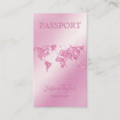 Reisepass Agent World Map Boarding Pass Visitenkarte (Vorderseite)