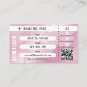 Reisepass Agent World Map Boarding Pass Visitenkarte (Rückseite)