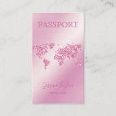 Reisepass Agent World Map Boarding Pass Visitenkarte (Vorderseite)