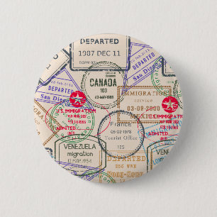 Reisepass-Briefmarke Button