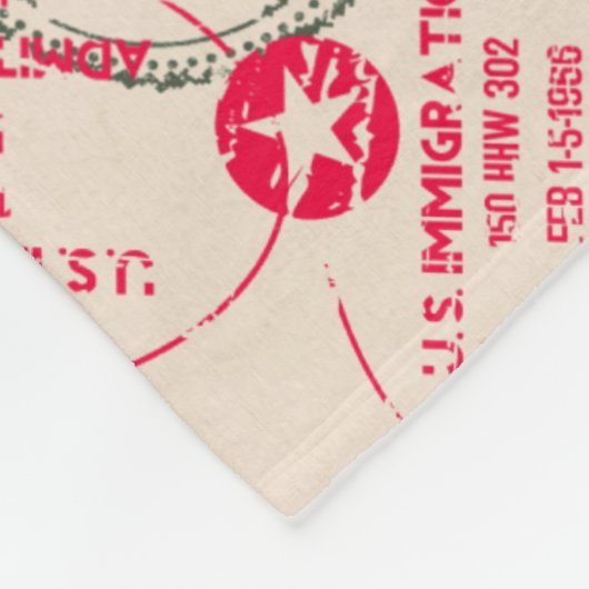 Reisepass-Briefmarke Fleecedecke (Ecke)