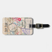 Reisepass-Briefmarke Gepäckanhänger (Vorderseite horizontal)