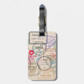 Reisepass-Briefmarke Gepäckanhänger (Rückseite vertikal)