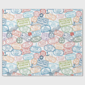 Reisepass Briefmarke Geschenkpapier (Flach)