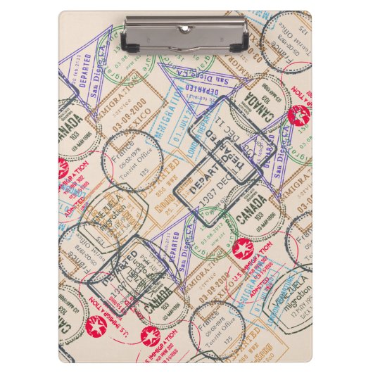 Reisepass-Briefmarke Klemmbrett (Vorderseite)