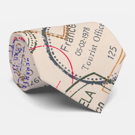 Reisepass-Briefmarke Krawatte (Gerollt)