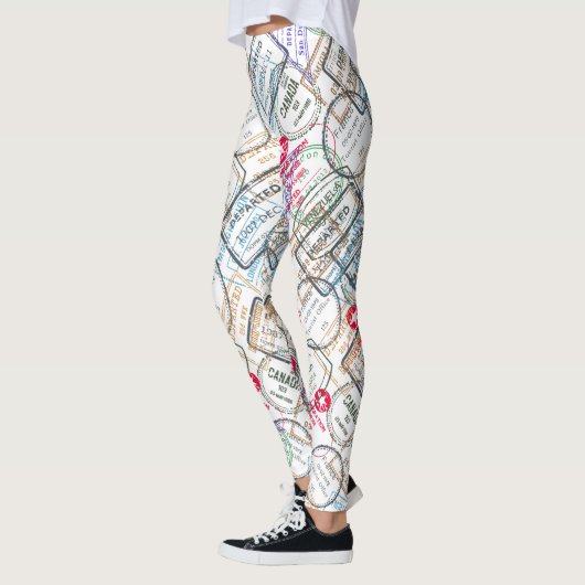 Reisepass-Briefmarke Leggings (Links)
