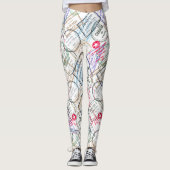 Reisepass-Briefmarke Leggings (Vorderseite)