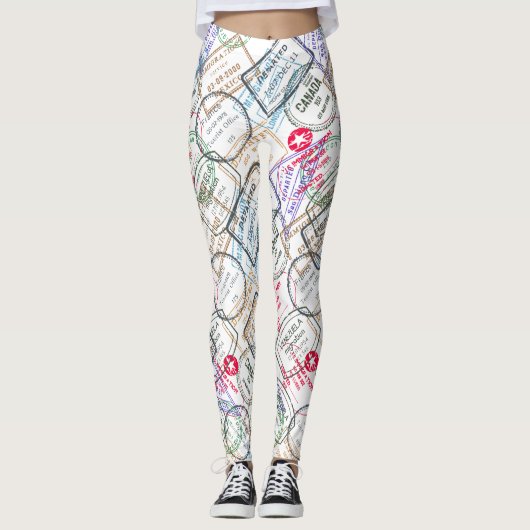 Reisepass-Briefmarke Leggings (Vorderseite)