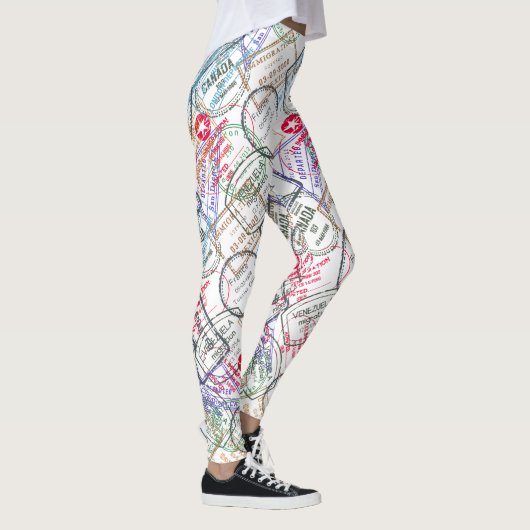 Reisepass-Briefmarke Leggings (Rechts)