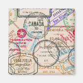 Reisepass-Briefmarke Magnet (Vorne)