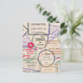 Reisepass-Briefmarke Postkarte (Stehend Vorderseite)