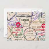 Reisepass-Briefmarke Postkarte (Vorne/Hinten)