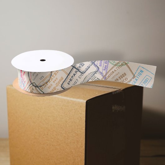 Reisepass-Briefmarke Satinband