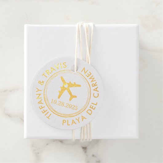 Reisepass Briefmarke Themenbereich REALE FOLIE Geschenkanhänger (Mit Box)