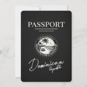 Reisepass für die schwarze Dominikanische Republik Save The Date (Vorderseite)