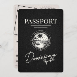 Reisepass für die schwarze Dominikanische Republik Save The Date