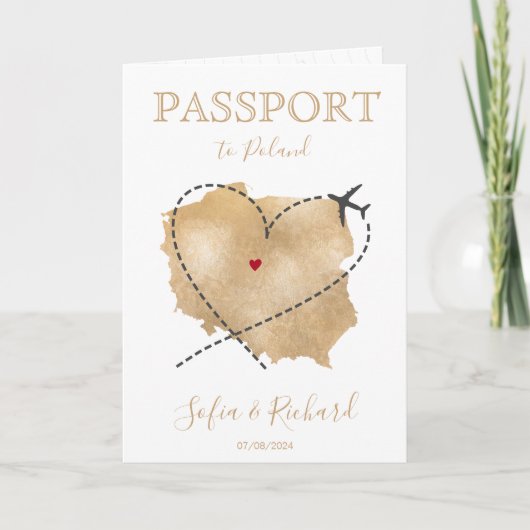 Reisepass für Hochzeiten Polen Karte QR-Code (Vorderseite)