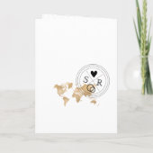 Reisepass für Hochzeiten - Weltkarte - QR-Code Einladung (Rückseite)