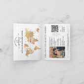 Reisepass für Hochzeiten - Weltkarte - QR-Code Einladung (Innenseite)