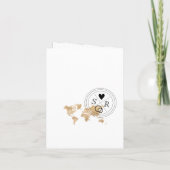 Reisepass für Hochzeiten - Weltkarte - QR-Code Einladung (Rückseite)