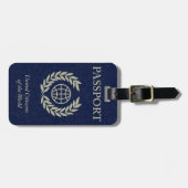 Reisepass-Gepäckanhänger Gepäckanhänger (Vorderseite horizontal)