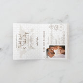 Reisepass-Hochzeit in Urlaubsort Einladung (Innenseite)