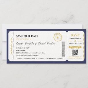 Reisepass Hochzeit Reiseziel Save-the-Date Save The Date