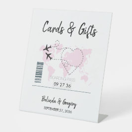 Reisepass Hochzeitkarten & Geschenke für Boarding Sockelschild