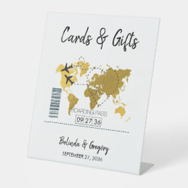 Reisepass Hochzeitkarten & Geschenke für Boarding Sockelschild