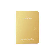 Reisepass - Name Gold Confetti