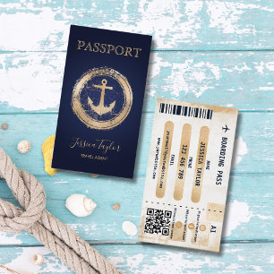 Reisepass Reisebüro Weltkarte Bordkarte Visitenkarte