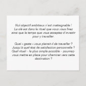 Reisepass: Rituale schaffen Postkarte (Rückseite)