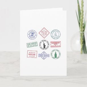 Reisepass-Stempel Karte