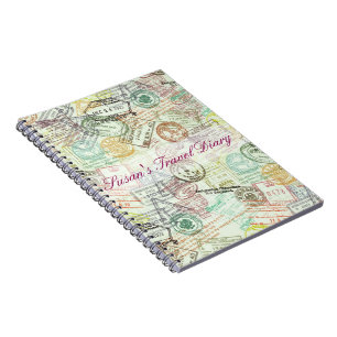 Reisepass-Stempel-Notizbuch Notizblock