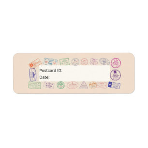 Reisepass-Stempel-Postkarten-ID-Etiketten
