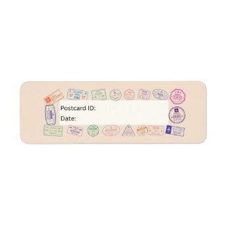Reisepass-Stempel-Postkarten-ID-Etiketten