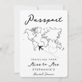 Reisepass Verpassen Sie nicht zum Brautparty Foto Einladung (Vorderseite)