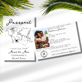 Reisepass Verpassen Sie nicht zum Brautparty Foto Einladung