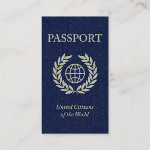 Reisepass Visitenkarte