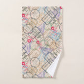 Reisepassreisen Briefmarke Badhandtuch Set (Handtuch)