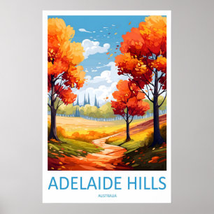 Reiseplakat Adelaide Hills Vintage Ski National Poster