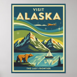 Reiseplakat Alaska aus der Mitte des Jahrhunderts Poster